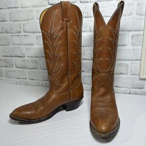 Nocona Brown Western Boots Mens Size 5D Cowboy Rodeo Classic Timeless